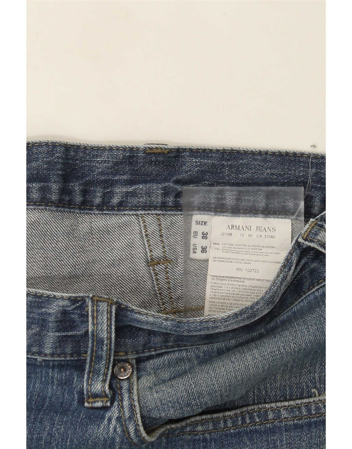 Blugi drepti pentru bărbați Armani W36 L30 Bumbac albastru