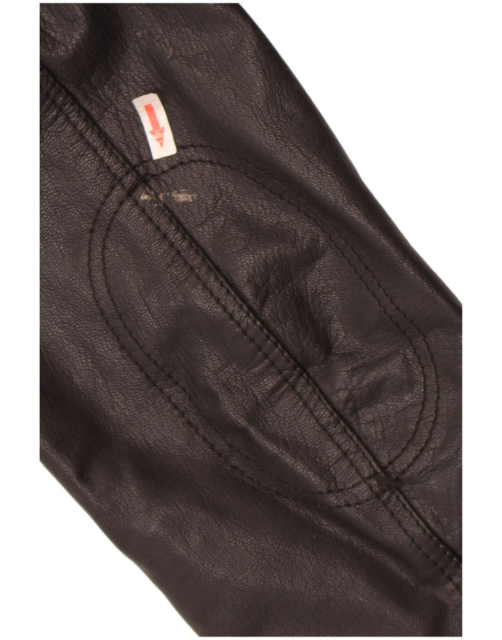 Jack & Jones Bomber Jacket din piele pentru bărbați UK 40 Large Black