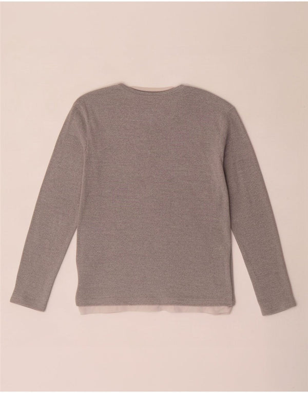Top pentru bărbați Zara cu mânecă lungă, gri mic, color block
