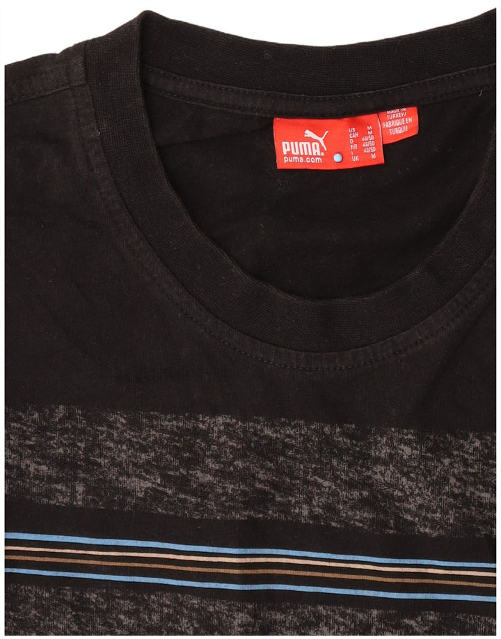 Tricou pentru bărbați Puma Top Medium Black Striped