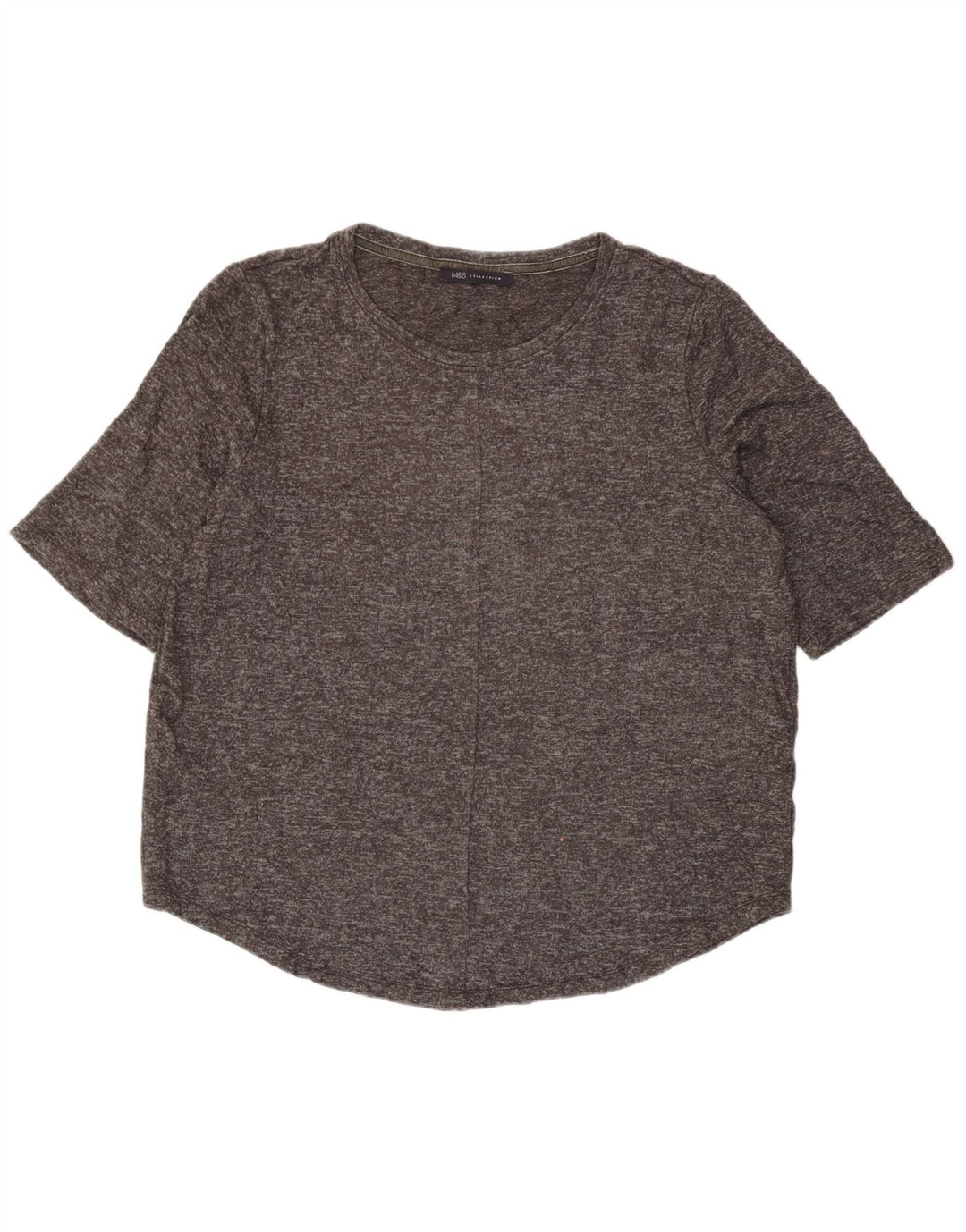 Tricou pentru femei Marks & Spencer Top UK 14 mare, gri, viscoză cu pături