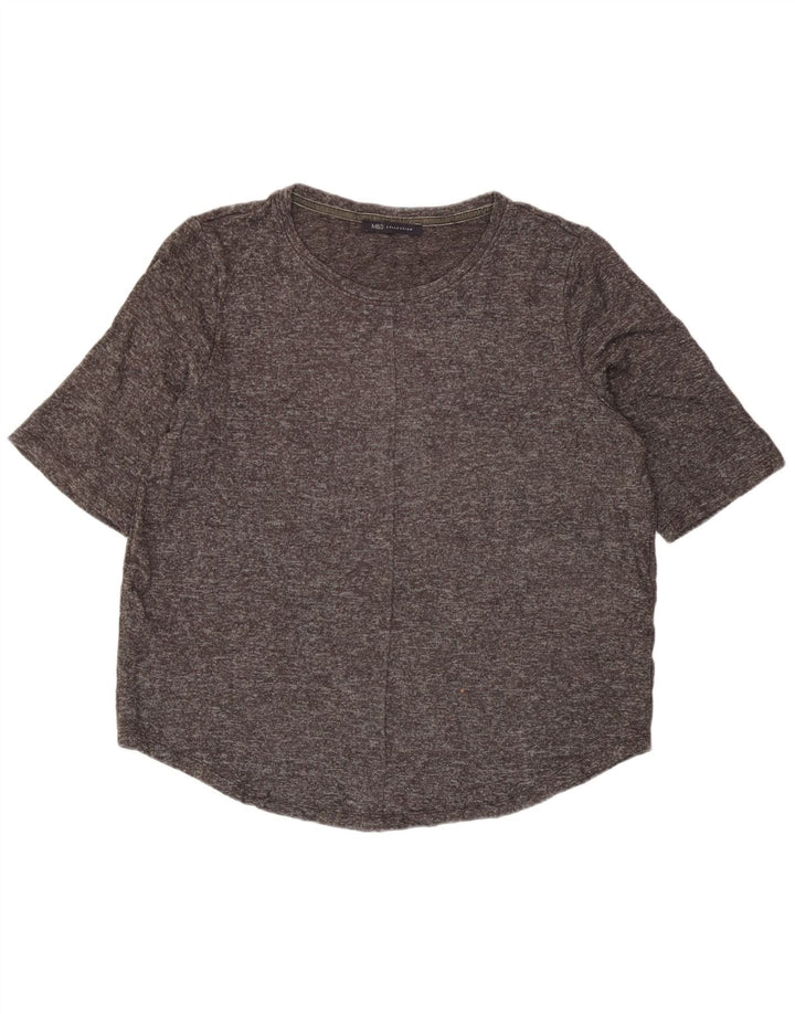 Tricou pentru femei Marks & Spencer Top UK 14 mare, gri, viscoză cu pături