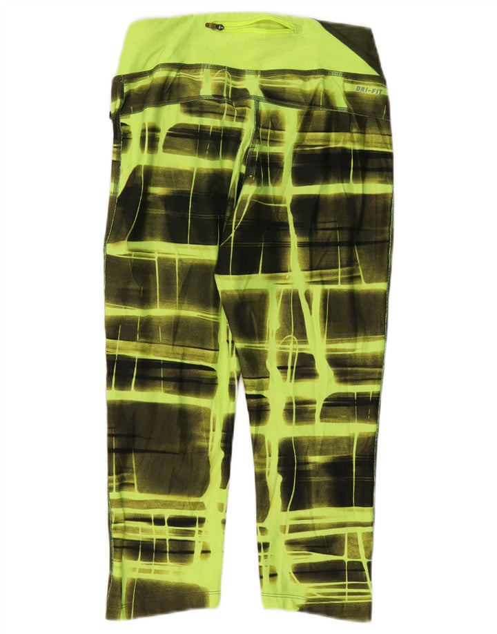 Pantaloni de trening Nike Dri Fit pentru femei UK 8 Small Green Check Poliester