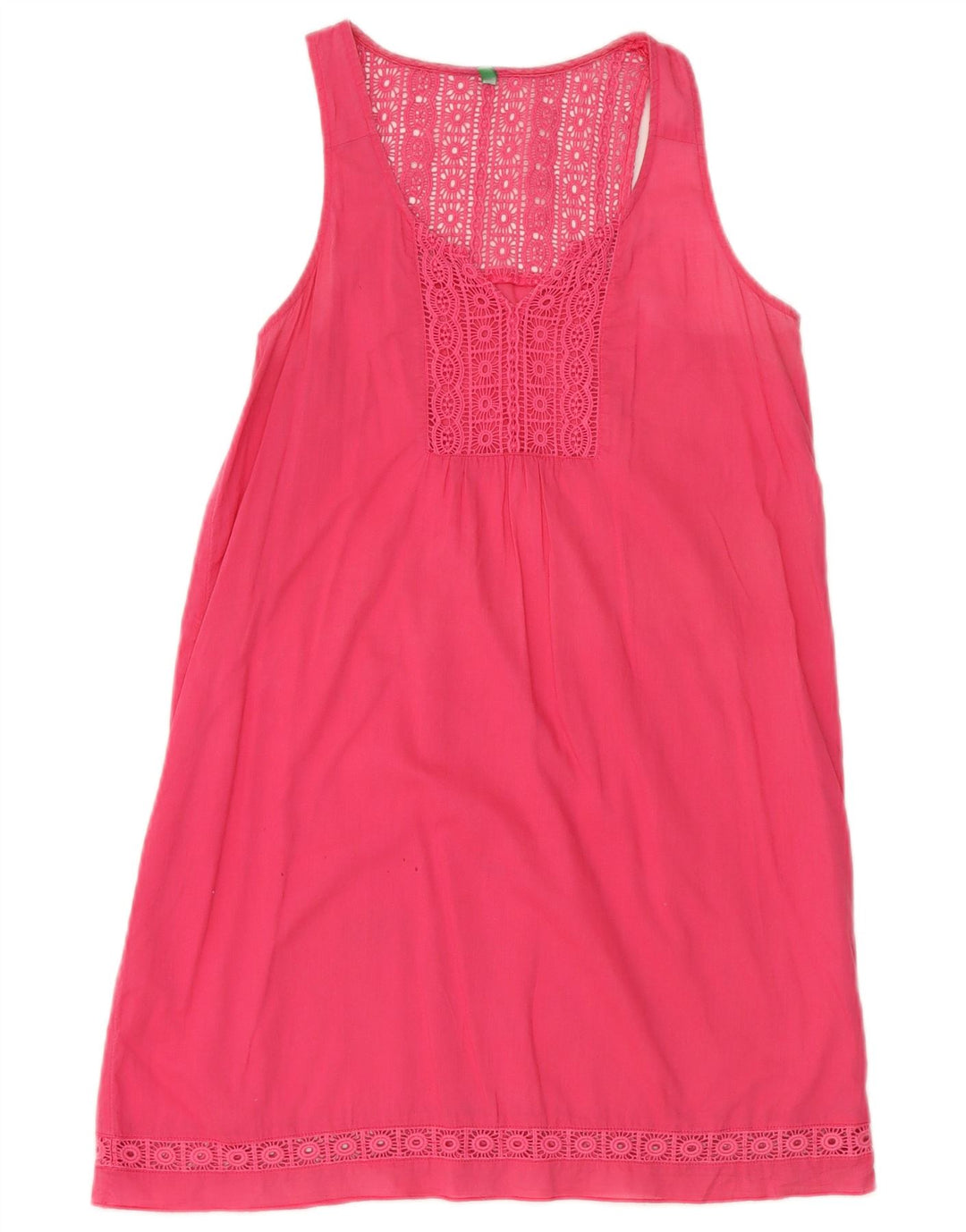 Rochie fără mâneci Benetton pentru femei UK 12 Roz mediu
