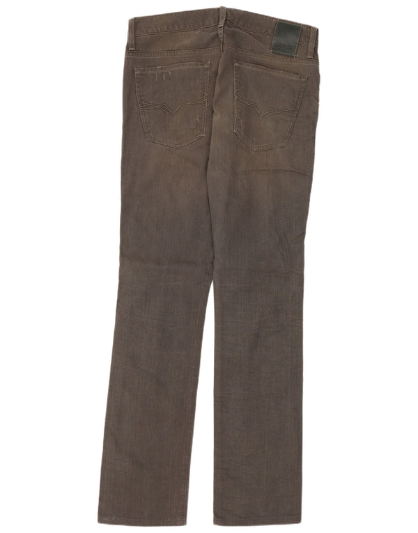 Guess Blugi Distressed drepte pentru bărbați W32 L32 bumbac gri