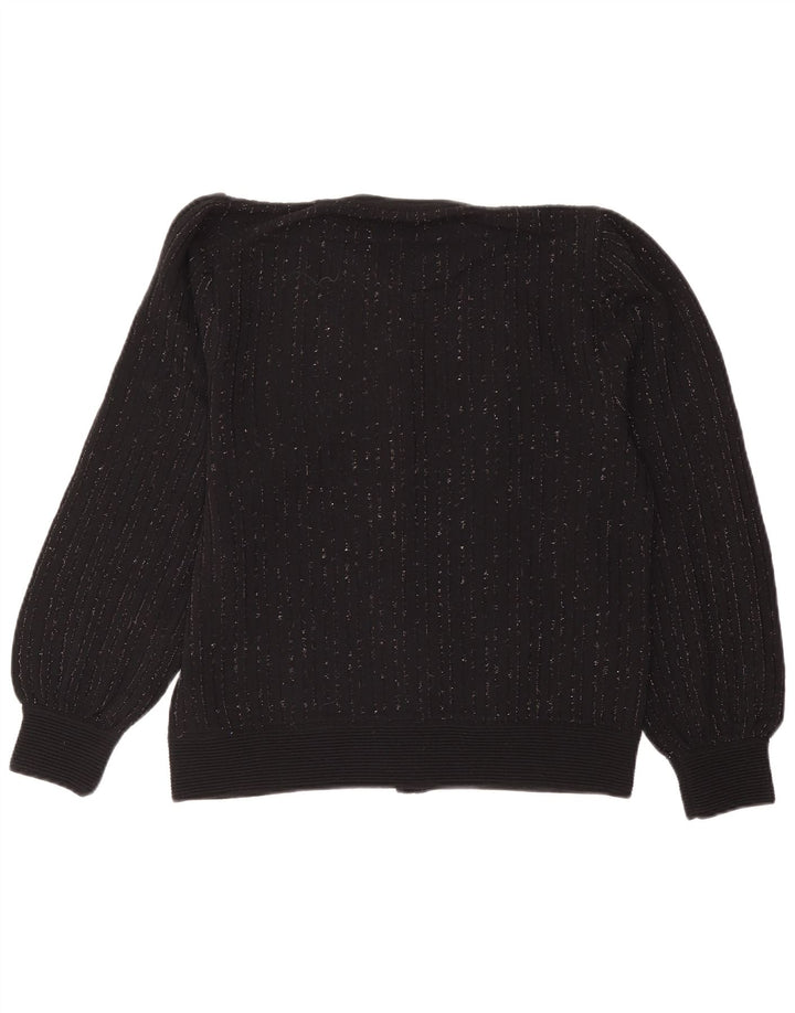 Pulover Cardigan Vintage pentru Damă IT 46 Lână mare cu dungi gri
