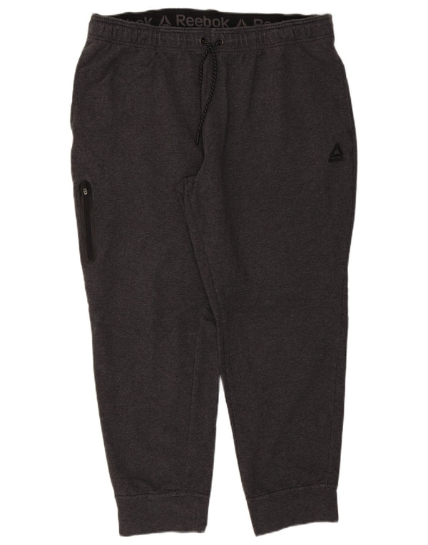 Pantaloni de trening grafic pentru bărbați Reebok Pantaloni de jogging 2XL bumbac gri