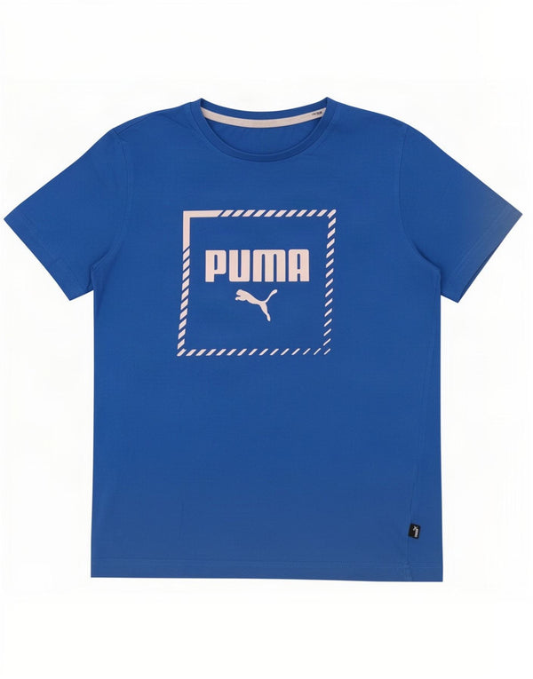 Tricou grafic Puma Băieți Top 13-14 Ani Bumbac Albastru
