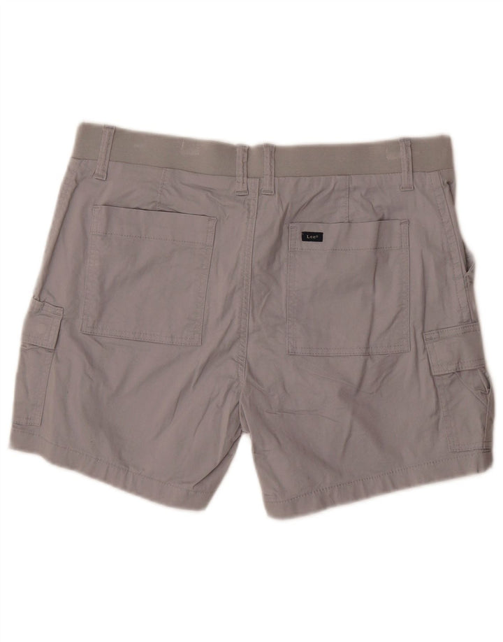 Pantaloni scurti cargo cu talie medie Lee pentru femei US 12 Large W34 Gri