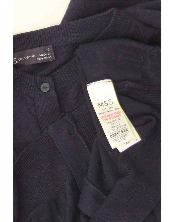 Pulover cardigan pentru femei Marks & Spencer UK 12 Medium Bleumarin Viscoză