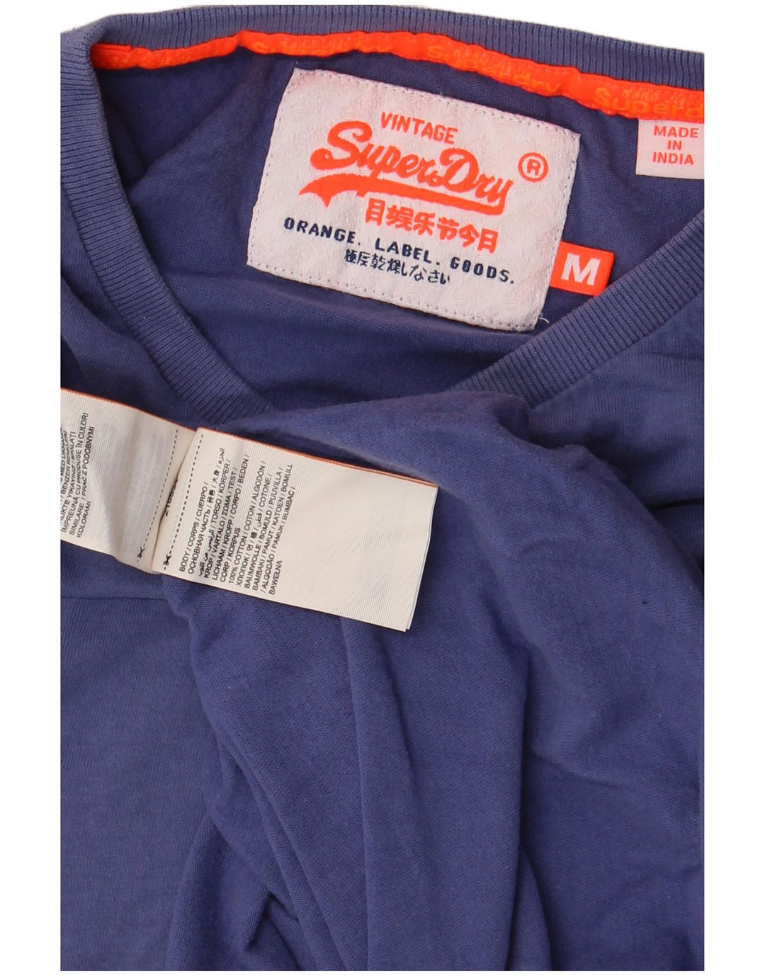 SUPERDRY Tricou Bărbați Top Medium Blue Bumbac
