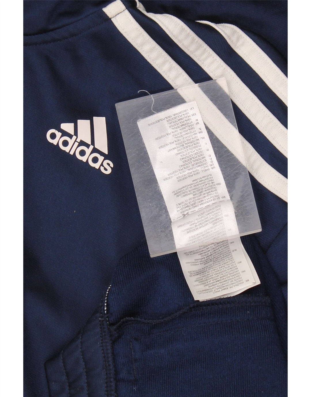 ADIDAS Mens Tracksuit Top Jacket Medium Navy Blue Polyester