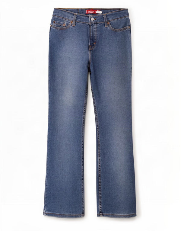 Blugi Levi's 518 Super Low Bootcut pentru femei US 9 Medium W30 L31 Bumbac albastru