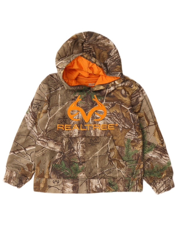 Pulover cu glugă grafic Realtree Boys 6-7 ani Camuflaj mic kaki