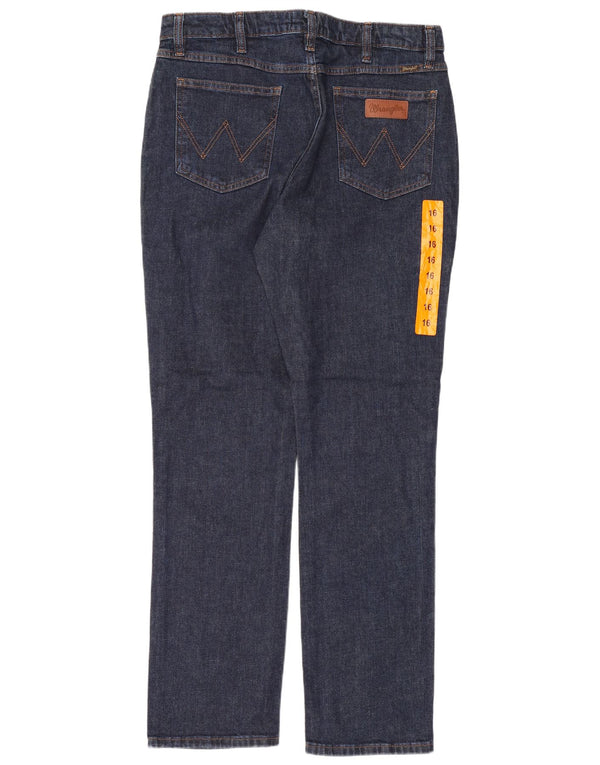 Blugi drepti pentru femei Wrangler cu talie înaltă US 16 XL W32 L32 bleumarin