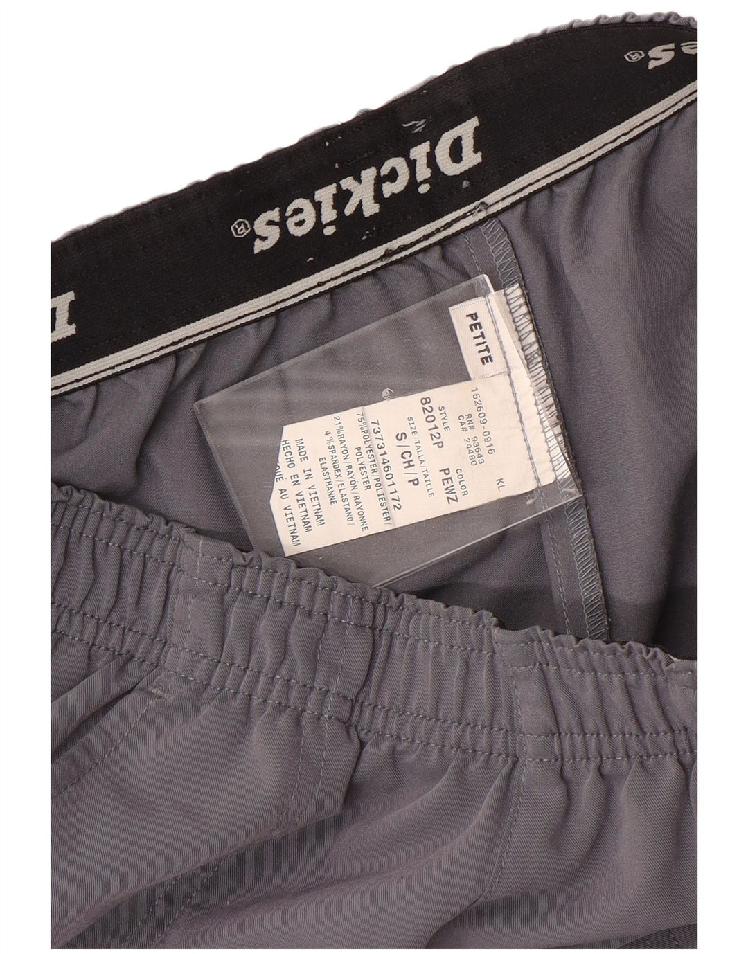 DICKIES Pantaloni cargo mici drepti pentru femei Mici L27 L28 Poliester gri