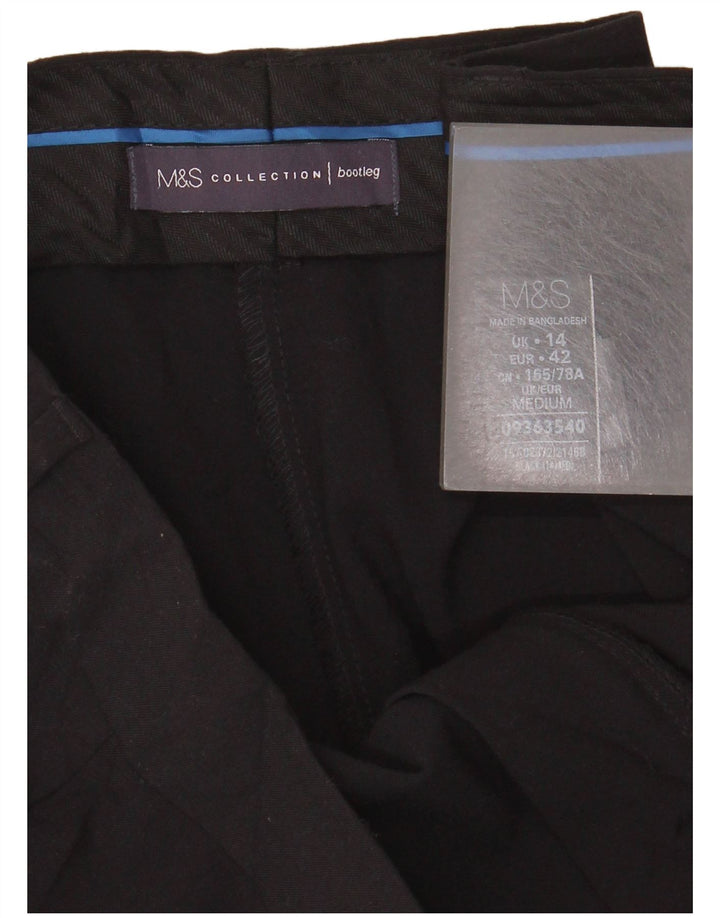Pantaloni de costum Bootcut pentru femei Marks & Spencer UK 14 Large W34 L30 Black