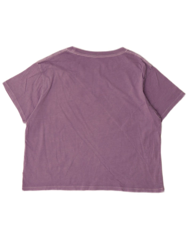 Tricou grafic supradimensionat pentru femei Levi's Top UK 10 Bumbac violet mic