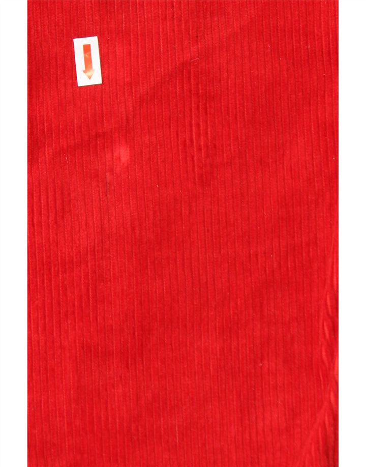 ST. BERNARD Womens High Waist Corduroy Trousers UK 12 Medium W24 L27 Red