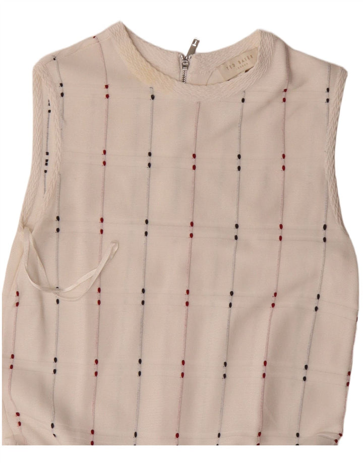 Rochie pentru femei Ted Baker, fără mâneci, cu talie căzută, Mărimea 1 XS, cu dungi albe