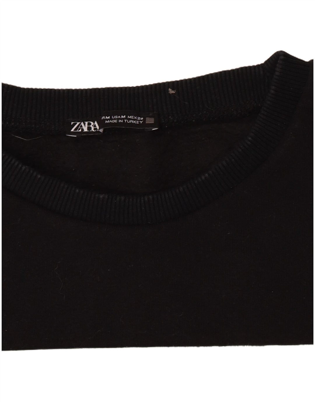 Pulover cu grafic pentru femei Zara UK 14 Medium Negru
