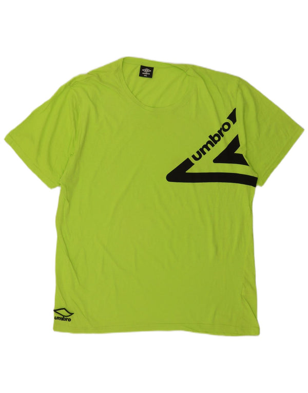 Tricou grafic pentru bărbați Umbro Top 2XL bumbac verde