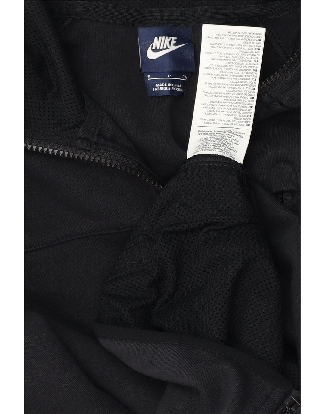 Pulover NIKE pentru bărbați, cu fermoar, bumbac mic, negru