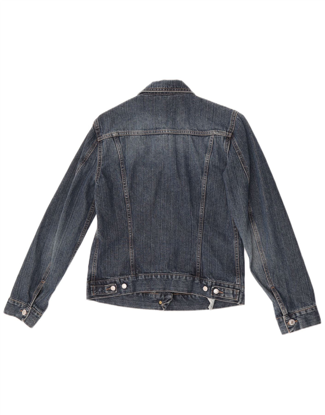Jachetă de blugi Benetton pentru femei UK 10 Small Blue Bumbac