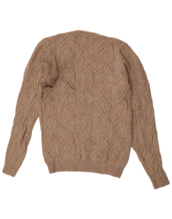 Pulover pentru bărbați Marks & Spencer cu gât crew pulover mic, bej, poliamidă