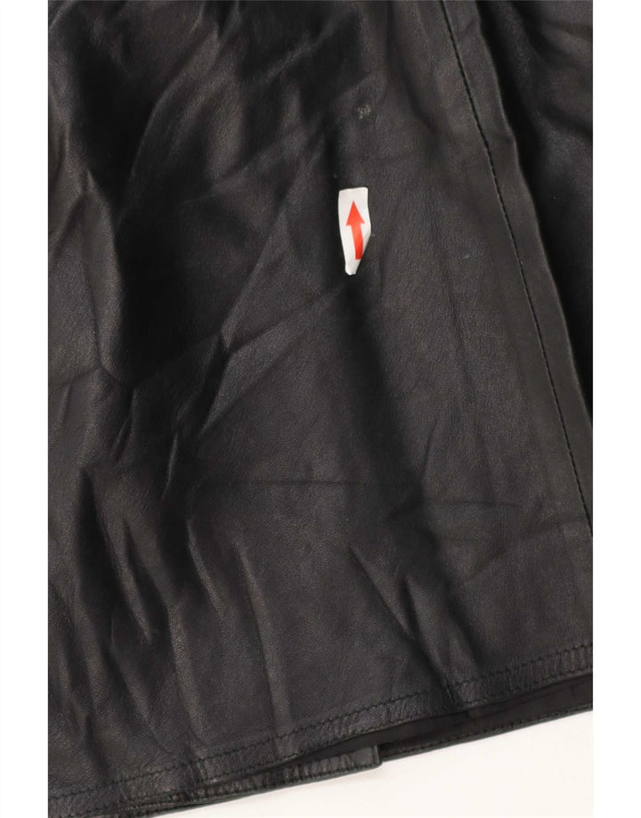 Fusta din piele vintage pentru femei W28 Medium Black