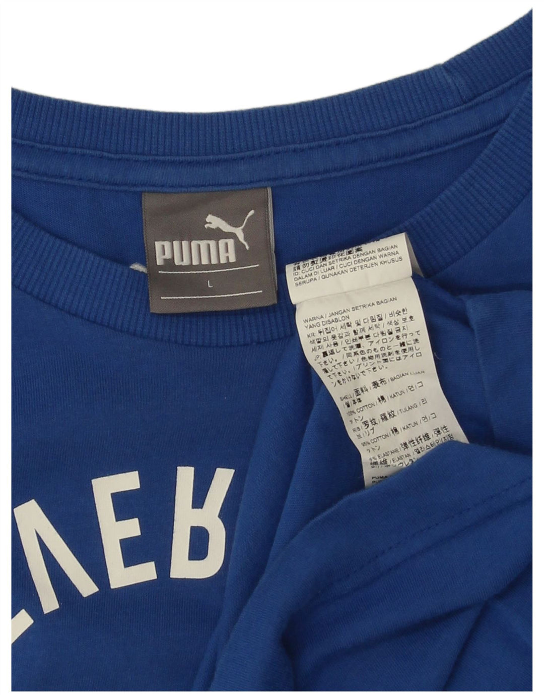 Tricou grafic Puma pentru bărbați Top mare, albastru, bumbac