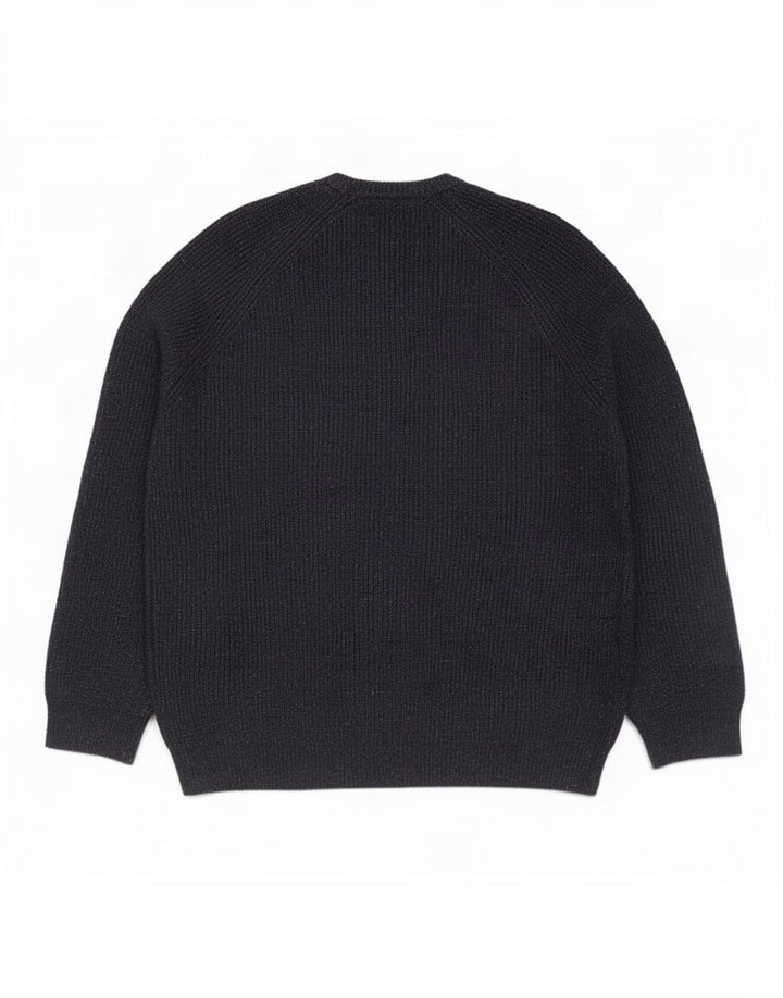 Pulover pentru bărbați Marks & Spencer cu gât crew pulover XL bleumarin din poliamidă