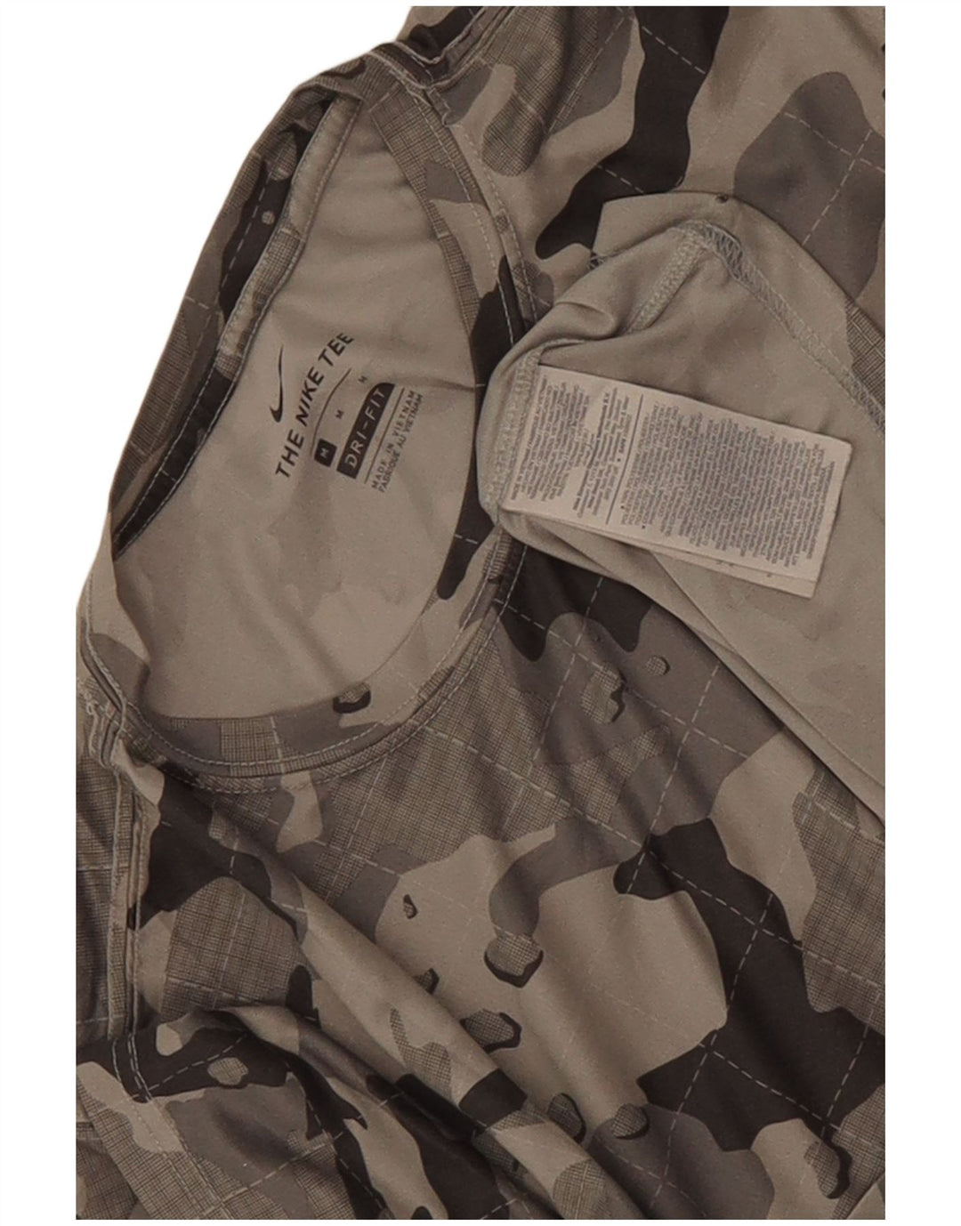 Tricou Nike pentru bărbați Dri Fit Top Medium Gri din poliester camuflaj