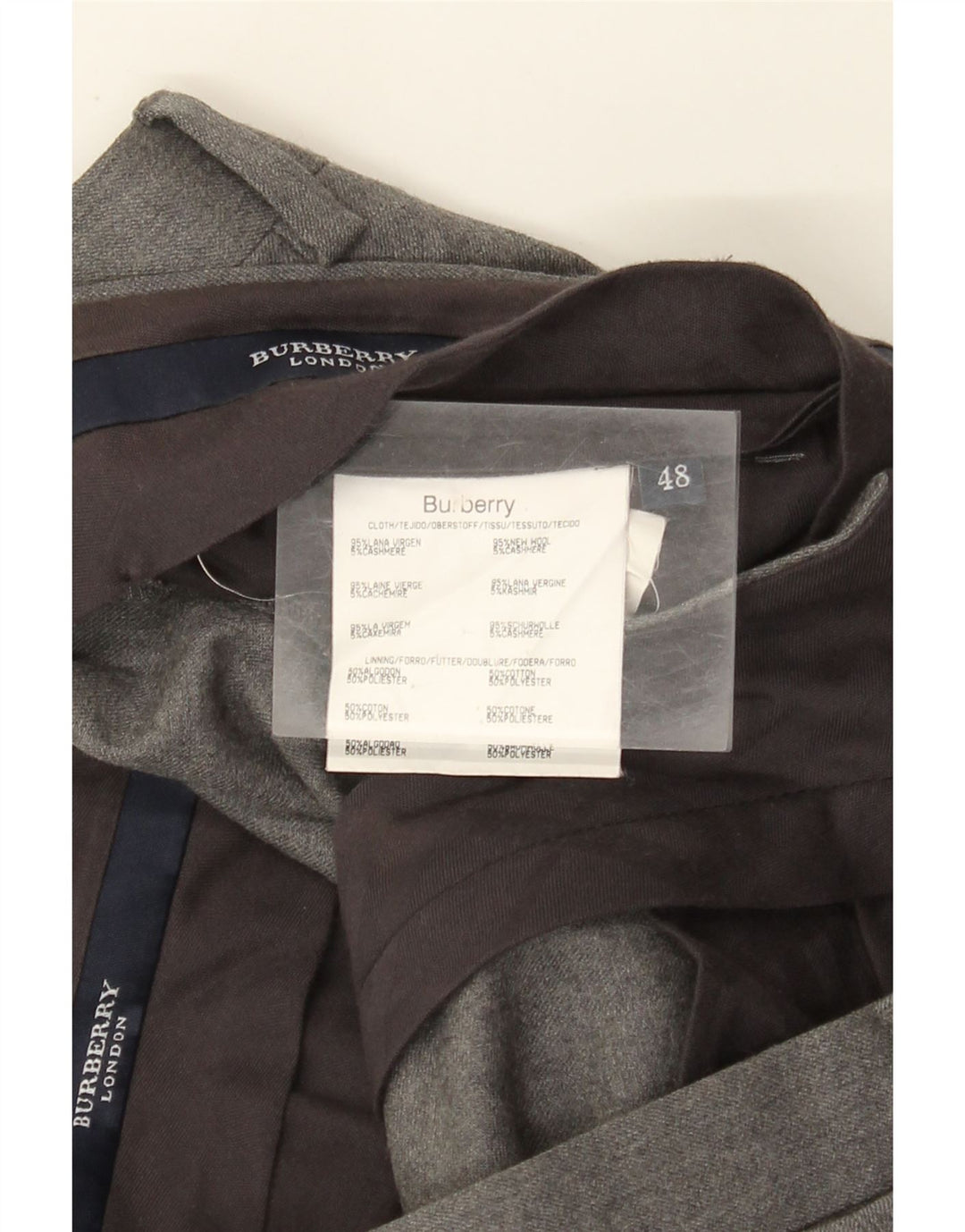 Pantaloni de costum pentru bărbați Burberry IT 48 Medium L36 L25 Lână virgină gri