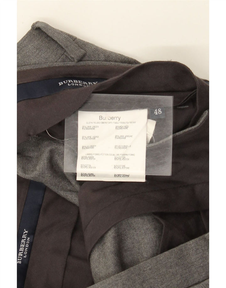 Pantaloni de costum pentru bărbați Burberry IT 48 Medium L36 L25 Lână virgină gri