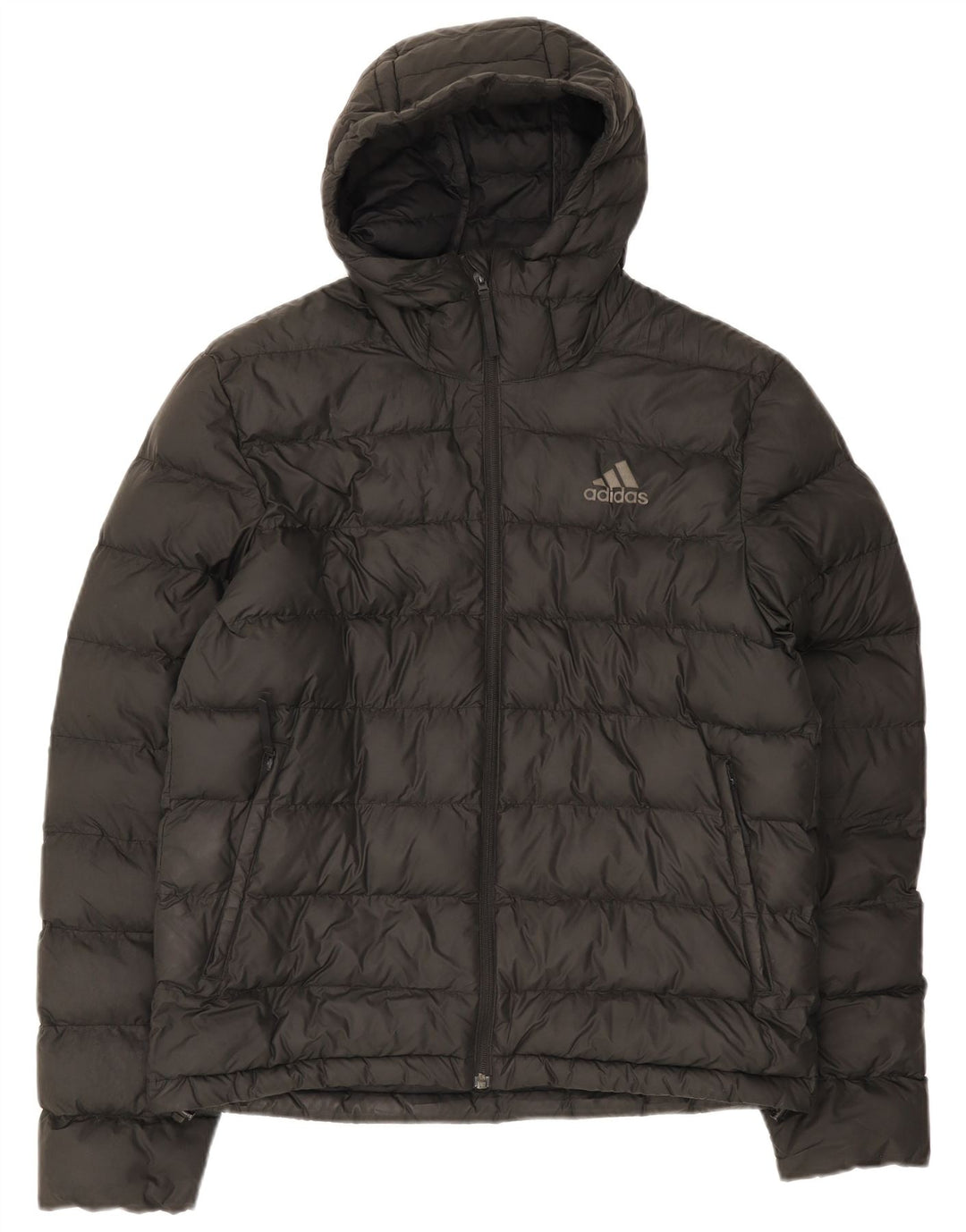Jachetă căptușită cu glugă Adidas pentru bărbați UK 38 Poliester mediu negru