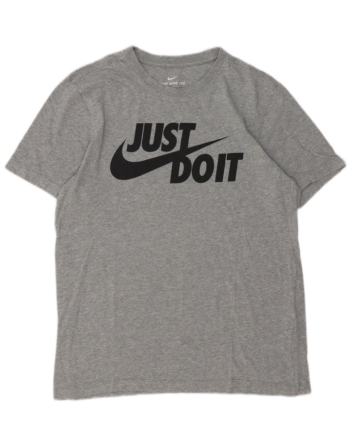 Tricou grafic pentru bărbați Nike Top, bumbac cu pete gri mediu
