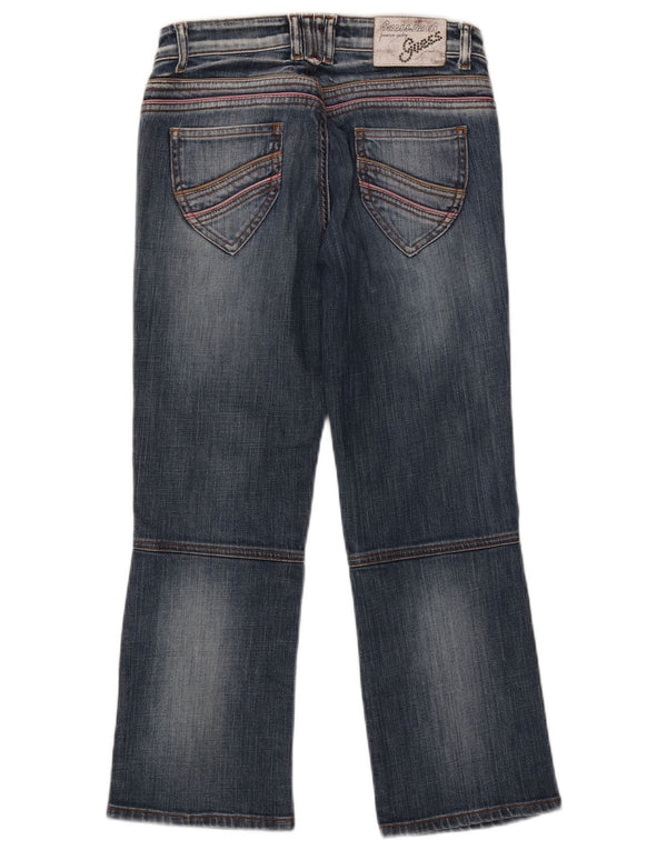 Blugi Guess de damă cropped W26 L24 bumbac albastru