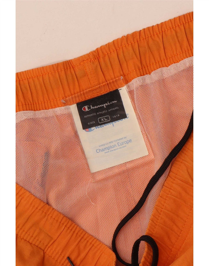 Pantaloni scurți de înot Champion pentru bărbați XL bumbac portocaliu