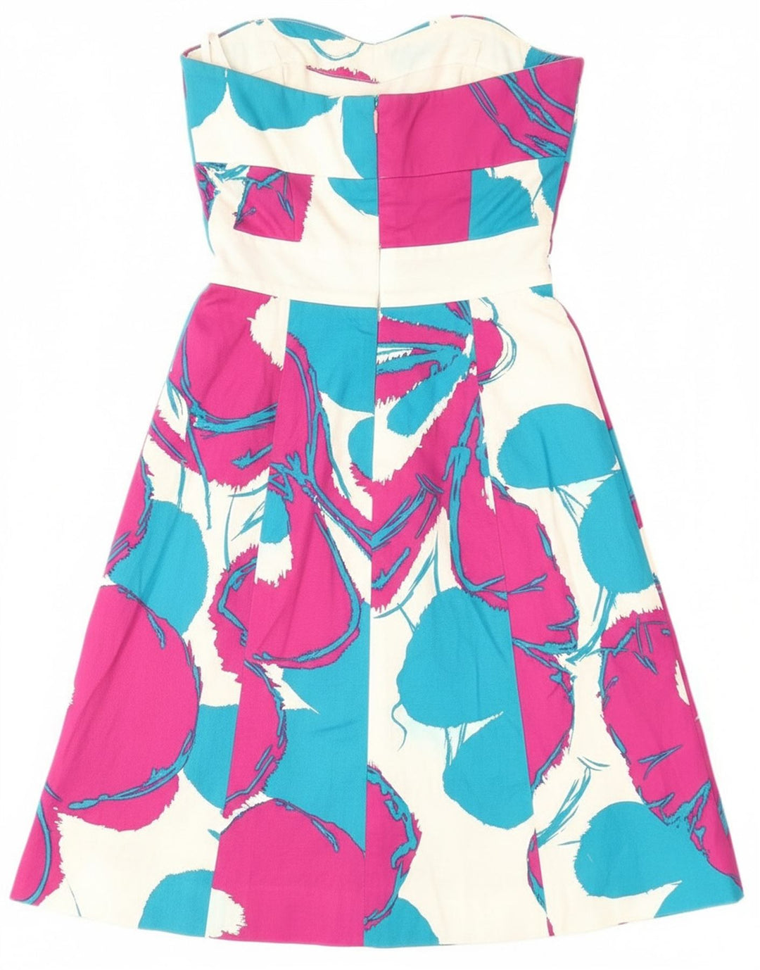 Rochie Coastă pentru femei fără bretele UK 8 mic, roz, bumbac floral