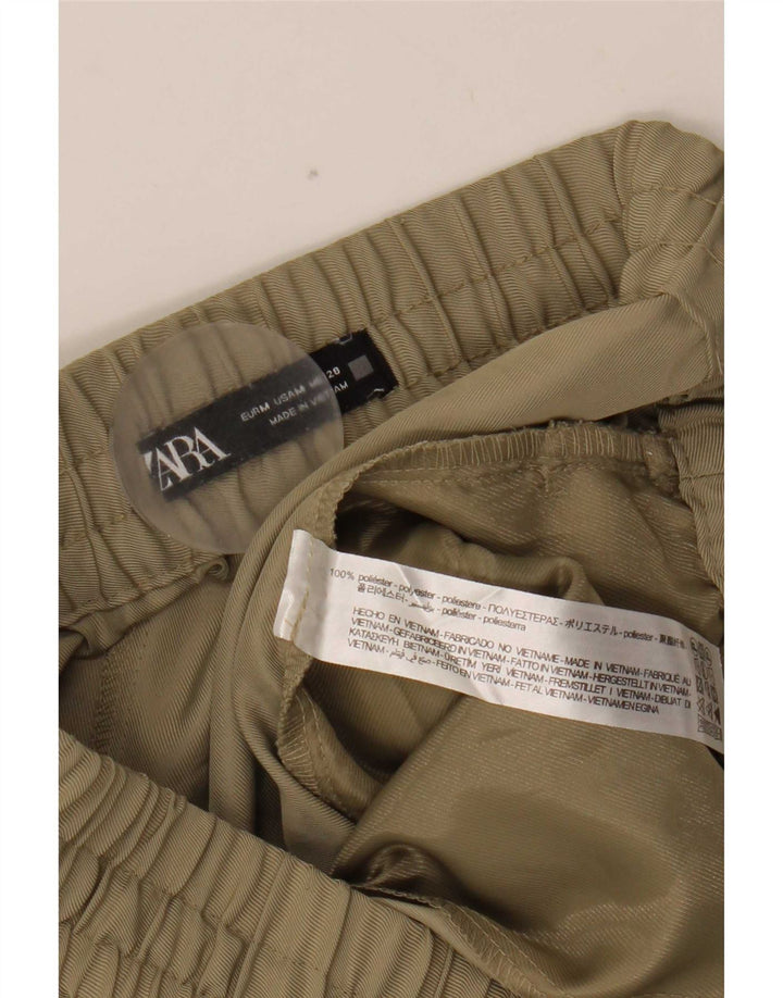 Pantaloni de jogging pentru femei Zara Pantaloni casual Mediu L28 L26 Kaki Poliester