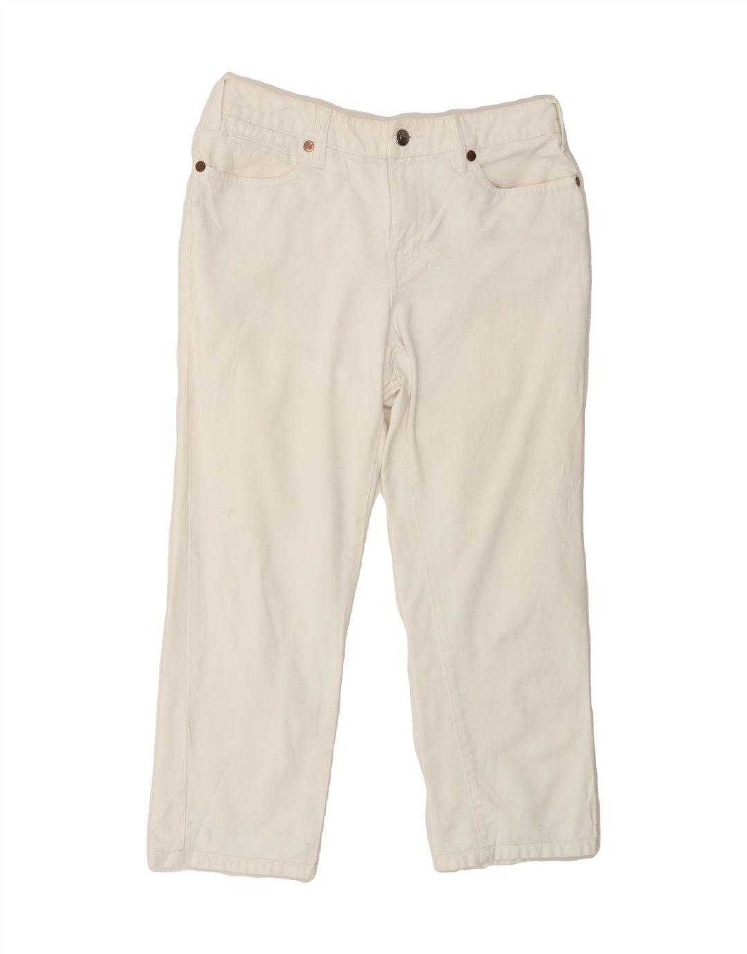 TOMMY HILFIGER Womens Hipster Cropped Jeans US 6 Medium W30 L24 White Vintage Tommy Hilfiger and Second-Hand Tommy Hilfiger from Messina Hembry 