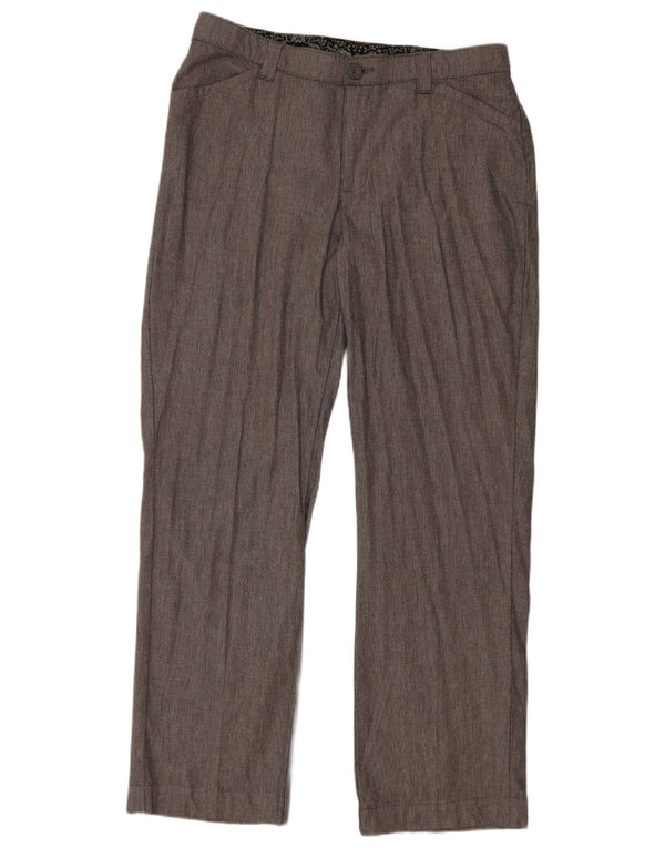 Pantaloni casual drepti pentru femei LEE US 12 Large W34 L30 Bumbac cu carouri gri