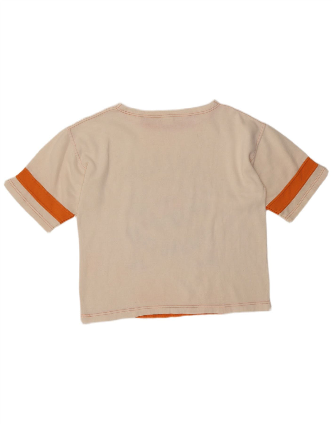 VINTAGE Tricou grafic Malibu pentru femei Top UK 14 Medium Off White