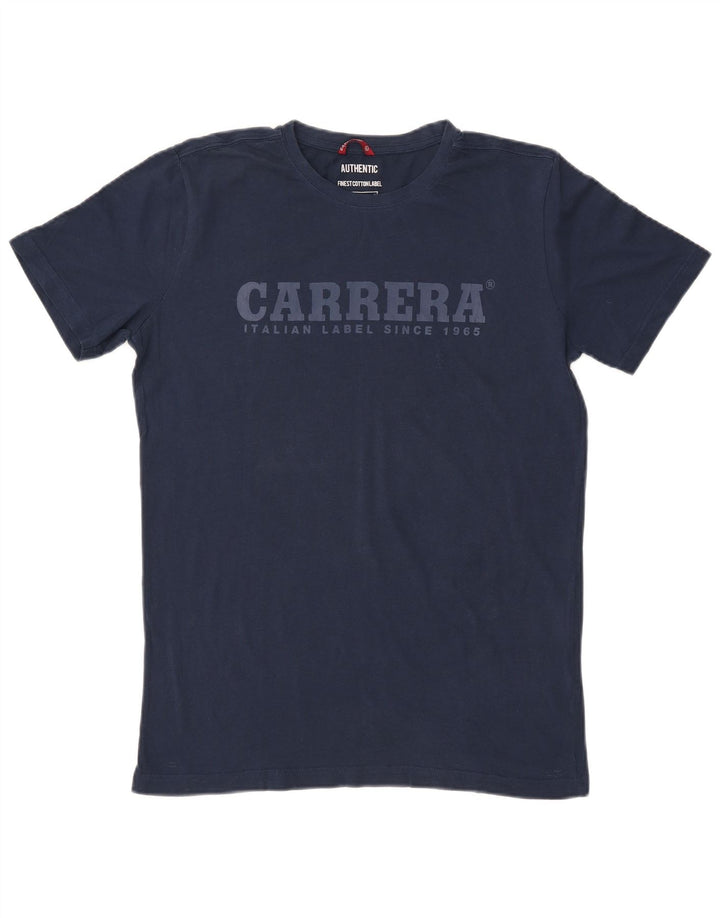CARRERA Tricou grafic pentru bărbați Top mediu din bumbac bleumarin