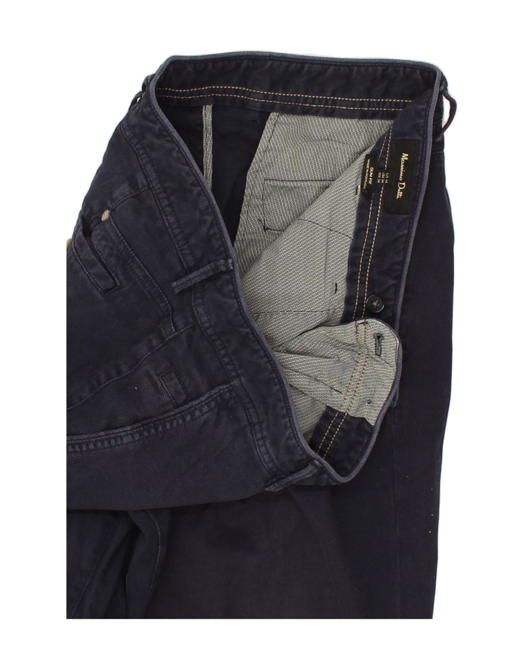 Pantaloni casual subțiri pentru bărbați MASSIMO DUTTI L34 L30 bleumarin