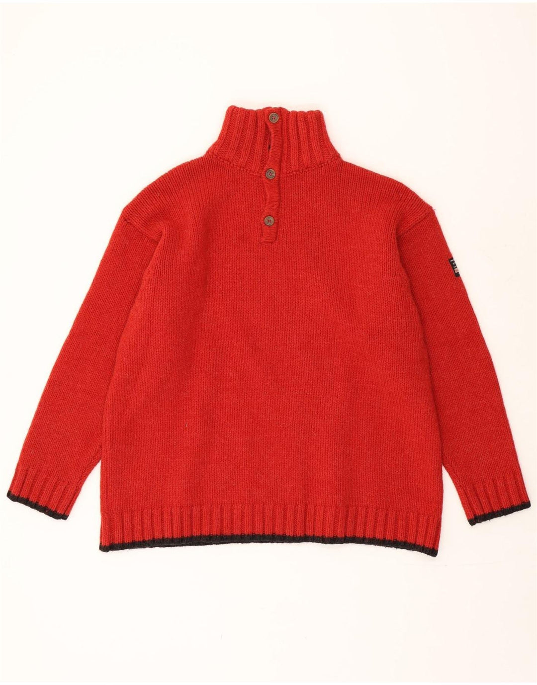 Pulover pentru bărbați Marlboro Classics, cu fermoar, cu gât, XL, lână color bloc de culoare roșie