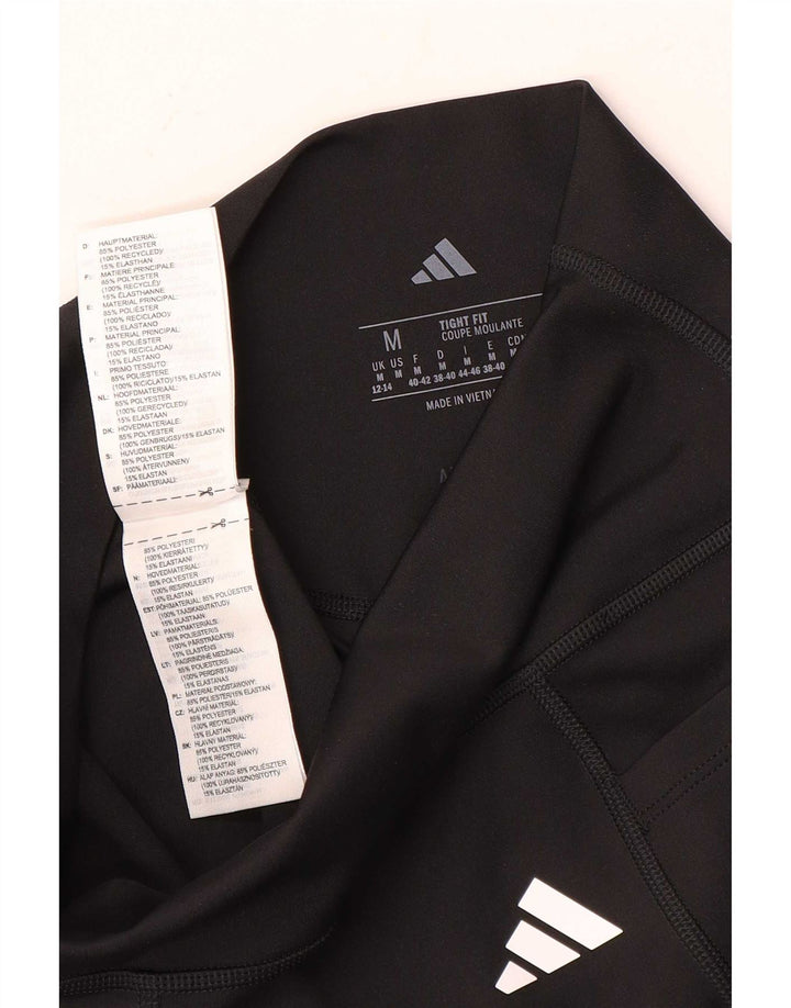 Leggings pentru femei Adidas Tight Fit UK12/ 14 Poliester mediu negru