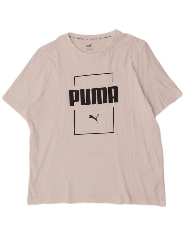 Tricou grafic Puma pentru bărbați Top XL Bumbac alb