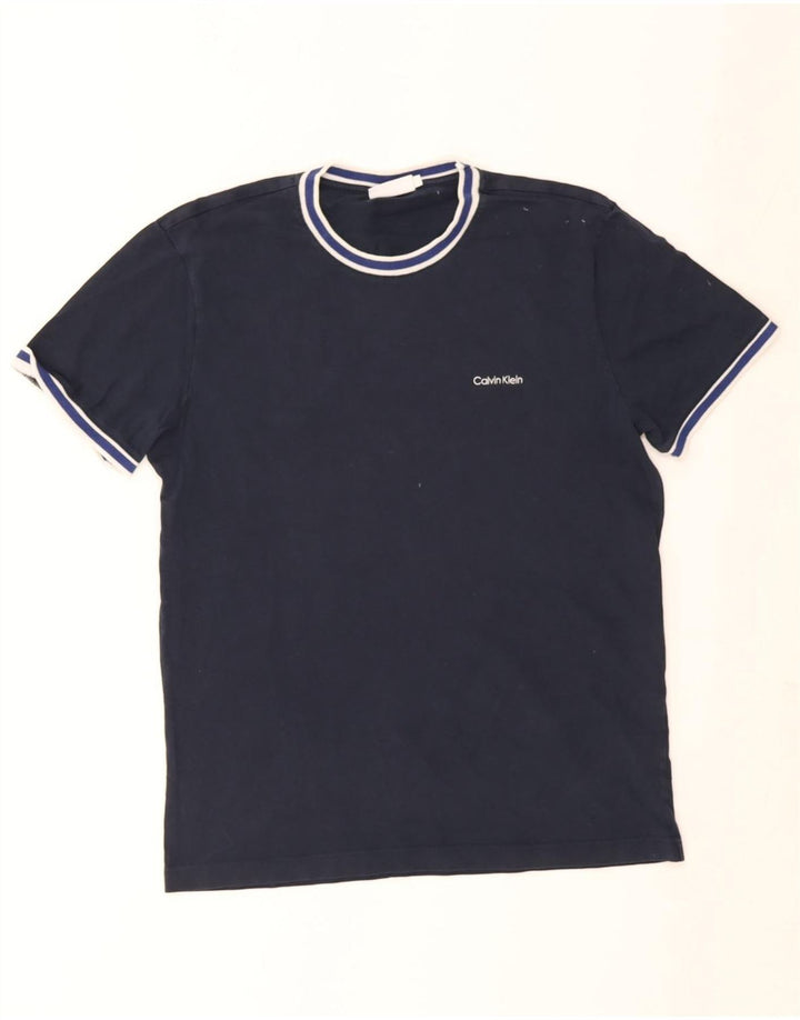 Tricou Calvin Klein pentru bărbați Top mare bleumarin cu dungi